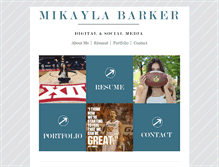 Tablet Screenshot of mikaylabarker.com